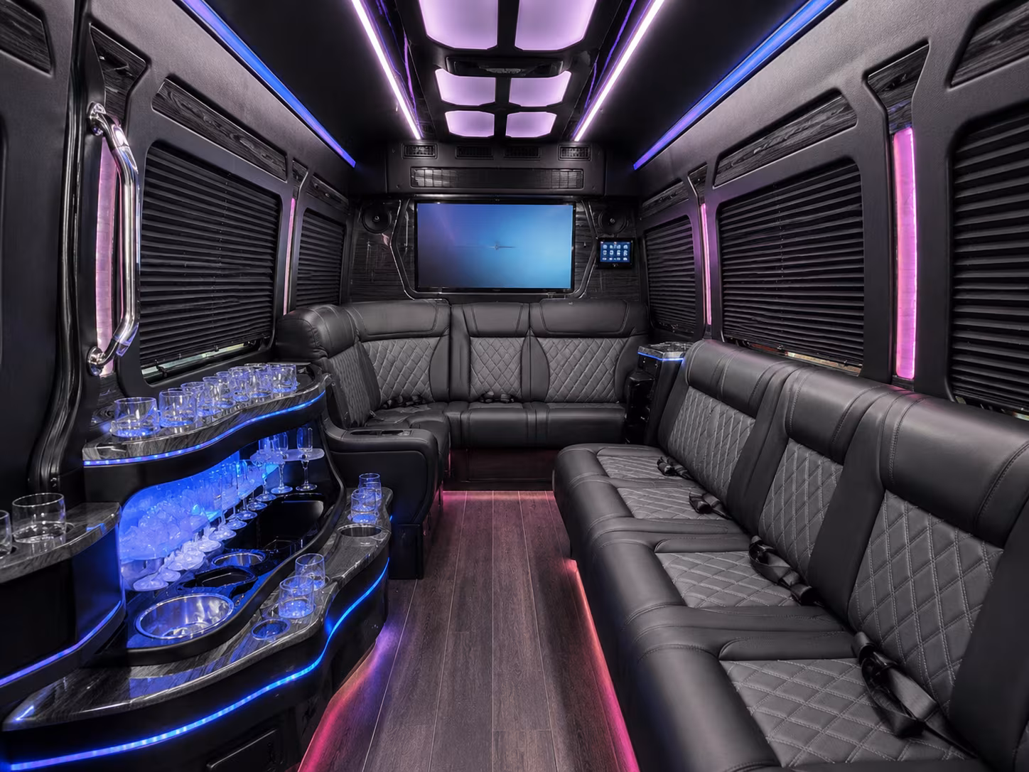 st petersburg sprinter limousine inside
